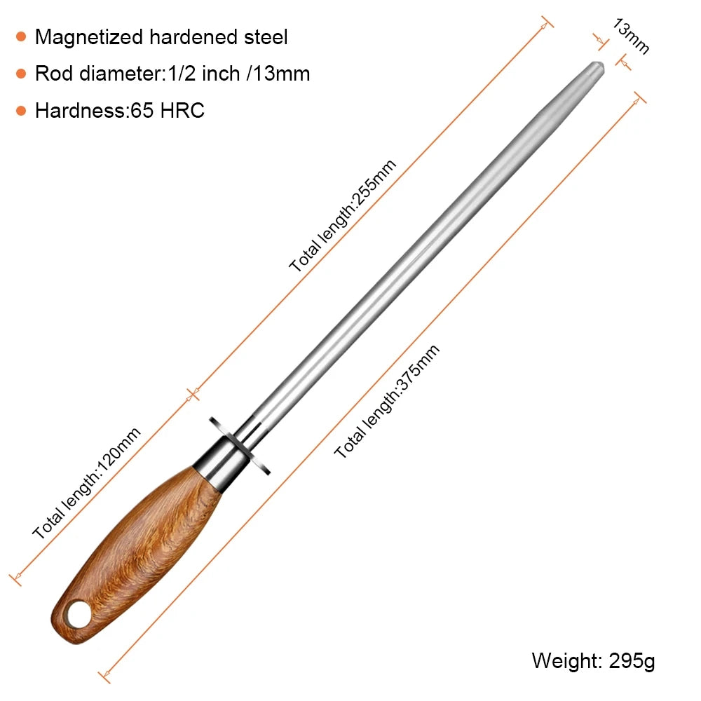 Diamond Knife Sharpening Rod - 10 inch